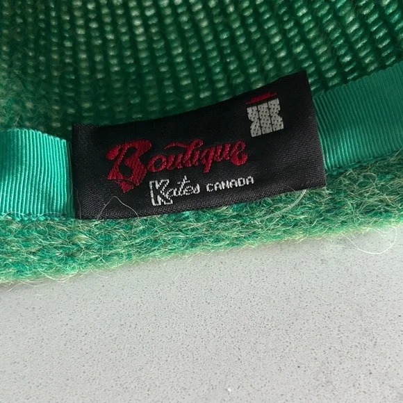 Vintage Boutique Kate’s Canada Green Women's Hat with Feather Accent - Picture 5 of 5
